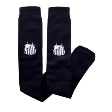 Imagem de Meião Infantil Campo Santos Preto Oficial, M