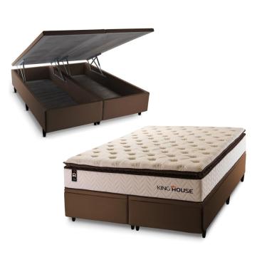 Imagem de Cama Box Baú Quartzo com Molas Ensacadas 193x203 King House