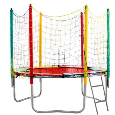 Imagem de Cama Elástica 2,44M ChicoPlay Lona Vermelha Nacional Sem Emenda