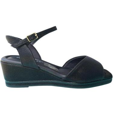 Imagem de Sandália Piccadilly Soft Anabela Conforto Alice Preta, Vnz preto, 37