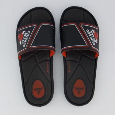 Imagem de Chinelo Rider Slide Pump NBA Chicago Bulls III Preto e Vermelho, 40