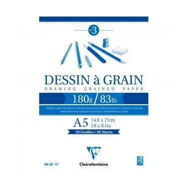Imagem de Bloco de Desenho Clairefontaine Dessin à Grain 180g/m² A5
