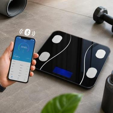 Imagem de Balança Corporal Digital Bioimpedância Biopedância 180kg Preto - Over 