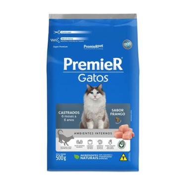Imagem de Ração Premier Gatos 6M -6 Anos Ambiente Interno Frango 500g