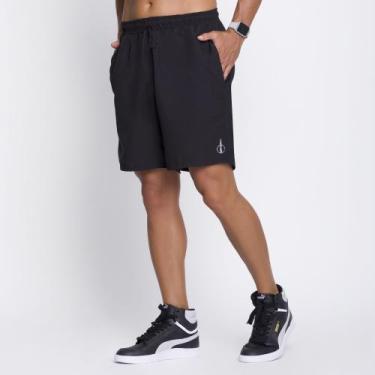 Imagem de Bermuda Esportiva Masculina Dry Fit Com Bolso Selene 25120, P, Preto