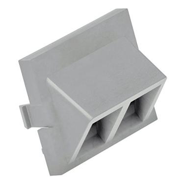 Imagem de Leviton Sistema de saída multimídia angular de 2 portas 41294-2QG, módulo adaptador QuickPort, cinza