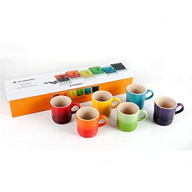Imagem de Conjunto Caneca de Espresso Rainbow 6 Peças Colorida Le Creuset