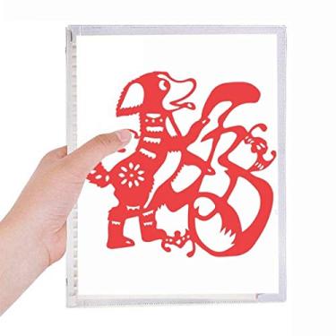Imagem de Caderno de papel para cachorro com corte de ano novo chinês, diário de folhas soltas recarregável