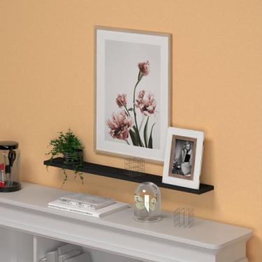 Imagem de Prateleira Única Reta Suporte Decorativo 1m x 20cm MDF 15mm Sala Quart