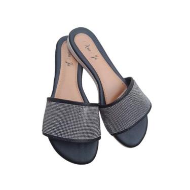 Imagem de Rasteira feminino chinelo rasteirinhas brilho confortável moda - AnaJu