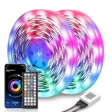 Imagem de Nexillumi Luzes Led Para Quarto 131 Pés Música Sincronização Mudança De Cor Led Strip Lights (App + Controle Remoto), Rgb Led Strip Para Decoração De Quarto Estética Decoração De Casa Sala De Jogos