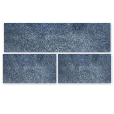 Imagem de Kit Cozinha 3 Pçs Tapete Passadeira Em Carpete Aveludado Cinza