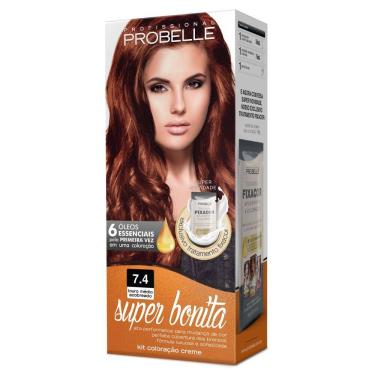 Imagem de Tintura Probelle Super Bonita Louro Médio Acobreado 7.4