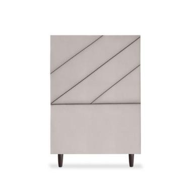 Imagem de Cabeceira Estofada Queen Cristal 90cm Suede Cinza Claro - PARAÍSO DECO
