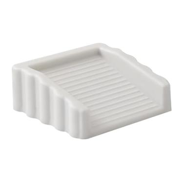 Imagem de MotiveTech Protetor de porta de borracha para piso, piso de madeira, carpete, batente de porta, cunha para cozinha, hotel, escritório, banheiro, 1pcs Branco
