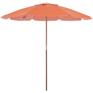 Imagem de Guarda-Sol Guarapari em Bagum e Haste de Madeira 2,00m Laranja Bel