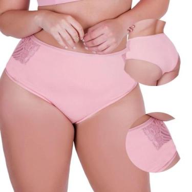 Imagem de Calçola Plus Size Renda Lisa Cotton Forro 100% Algodão - Zilma, GG (ve