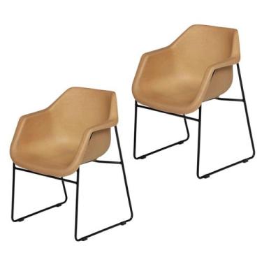 Imagem de Kit 2 Cadeiras Concha Base em Aço Tubular Fixa Lodelô - Prima Design