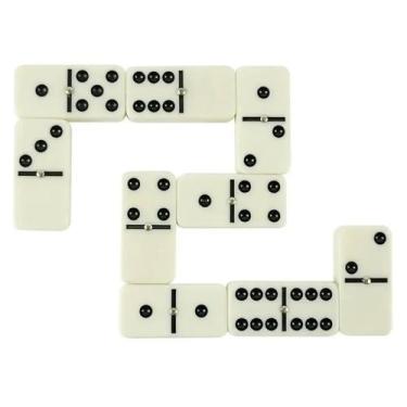 Imagem de Dominó clássico nº 10 10 mm 28 peças - RB COMERCIO DE ARMARINHOS