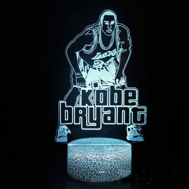 Imagem de Lâmpada de ilusão 3D Night Light Kobe Bryant Anime Decor