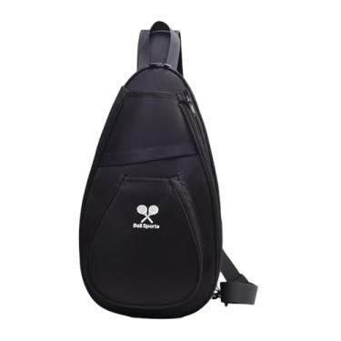 Imagem de Fenteer Mochila esportiva para raquete de tênis de mesa, grande capacidade, ideal para adultos. Estojo para raquete de pingue-pongue e transporte em viagens, Preto