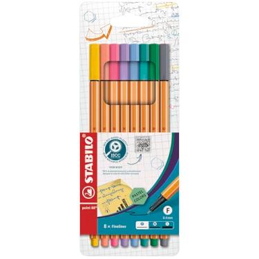 Imagem de STABILO Conjunto de carteira Point 88, conjunto de 8, pastel