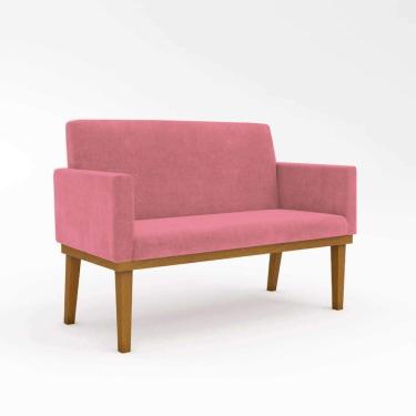 Imagem de Sofá Namoradeira Confortável Sala De Estar Rosa