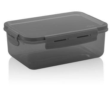 Imagem de Pote Hermético Vedação com travas cinza Fumê 1,2 Litros Ou