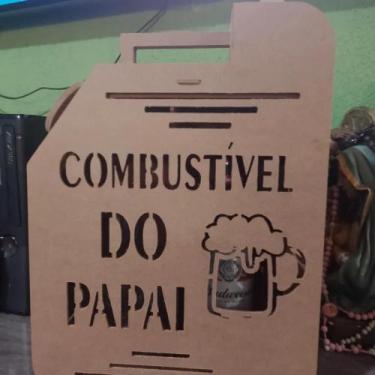 Imagem de Caixa em mdf escrito combustível do papai - não acompanha copo e cerve