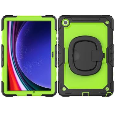 Imagem de Estojo protetor Capa de TPU à prova de choque resistente para Samsung Galaxy Tab A9 Plus 2023 SM-X210/SM-216/SM-X218 Capa infantil de 11 polegadas, alça giratória de 360 ​​graus, suporte com protetor