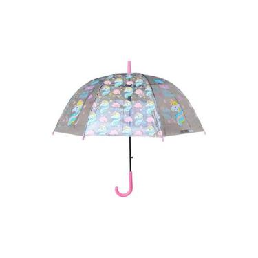 Imagem de Guarda Chuva Transparente Infantil Menina Chuva Unicórnio - Voyagem, P