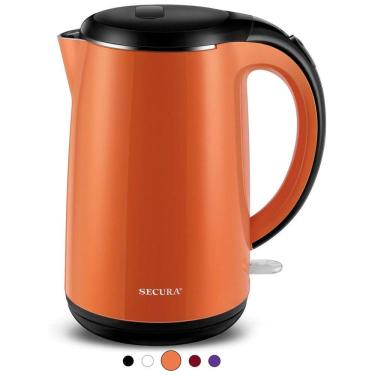 Imagem de Chaleira Elétrica 1701DB, 1,7L, Aço Inoxidável, 110v, SECURA SWK 1701DO, Laranja