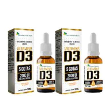 Imagem de 2x Vitamina D3 Colecalciferol 2000Ui 30ml - Flora Nativa do Brasil