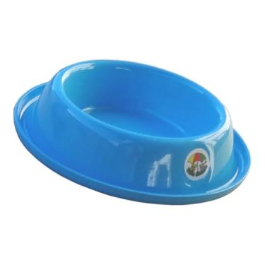 Imagem de Tigela Vida Mansa Alumínio 200ml Pet Cão Gato Cor Azul Bebe