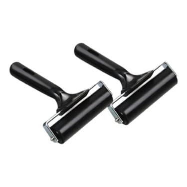 Imagem de KiBcsLic 2x Rolo de fita de impressão de borracha Brayer Rolo de impressão compacto Design ergonômico Portátil para Acessório multiuso, 10cm