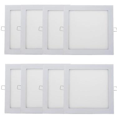 Imagem de Kit 8 Plafon Painel Led Luminária Downlight 18w Embutir