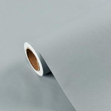 Imagem de Adesivo de renovação de móveis de papel de parede autoadesivo à prova d'água à prova de umidade lavável fundo adesivo de parede cinza claro 40 * 1000 cm