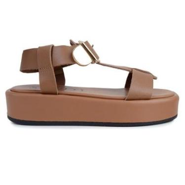 Imagem de Papete Feminina Smidt Plataforma Marrom Cappuccino - 80206-Feminino