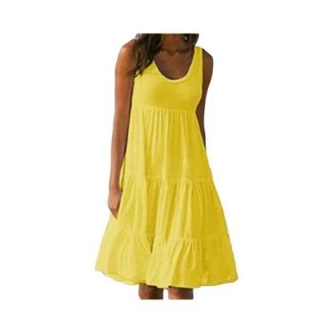 Imagem de Vestido Midi Feminino Sexy Sem Mangas E Decote Nas Costas, Elegante, L