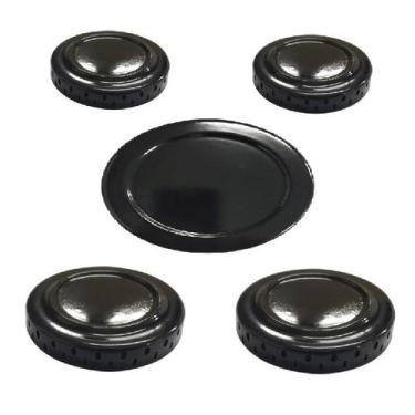 Imagem de Kit Espalhador Tampa Peças Fogão Atlas Monaco Glass 5 Bocas