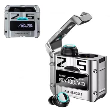 Imagem de Fone de Ouvido Intra Auricular Bluetooth com Case Digital, Bateria 45 mAh, Prata/Chumbo (Prata)