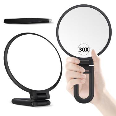 Imagem de Espelho de Maquiagem com Aumento 30X B Beauty Planet - com Pinça de Pr