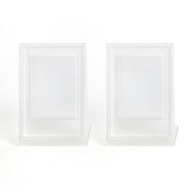 Imagem de Conjunto de mini porta-retratos com suporte, tela de 7,6 cm, capacidade de armazenamento para 10 fotos, rosa e azul bebê/rosa bebê e amarelo (2 transparentes)