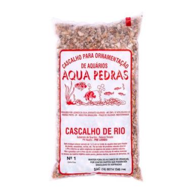 Imagem de Aqua pedras cascalho de rio 1kg fino N 1