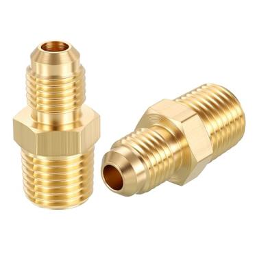Imagem de Rebower Pacote com 2 adaptadores macho para macho, alargador macho de 1/10.2 cm x 1/10.2 cm MNPT Hex Nipple Extension Fitting para industrial, automotivo, transferência de fluidos, jardinagem