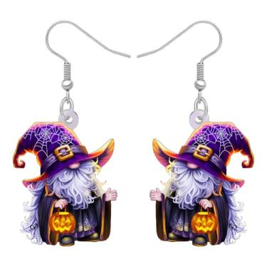 Imagem de DALANE Novidade Gnomos Mágicos de Bruxa Brincos Pendentes de Acrílico, Caldeirão e Vassoura, Fantasias de Férias Punk Assustadoras Exclusivas, Joias Bruxas, Presentes Góticos de Halloween para