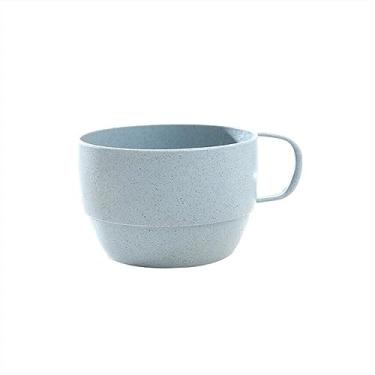Imagem de Caneca Copo de Leite Estilo Europeu Caneca de Café Simples Café da Manhã Copo de Beber Amigável Caneca de Café (Cor: Azul)