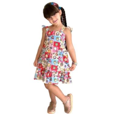 Imagem de Vestido Infantil Menina Bobbie Goods Livro Colorir Amarelo - BEBE E CI
