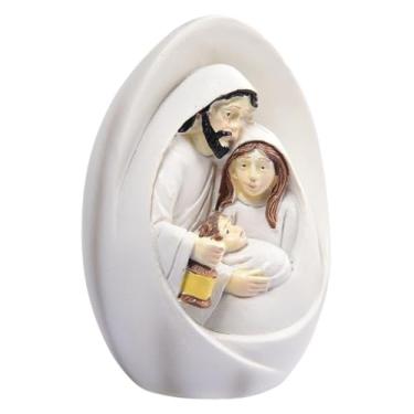 Imagem de Estátua de presépio | Estatuetas de resina da Sagrada Família 10 cm - Estatuetas de artesanato religioso cristão decoração de centros de mesa colecionáveis para festas de casamento, aniversário