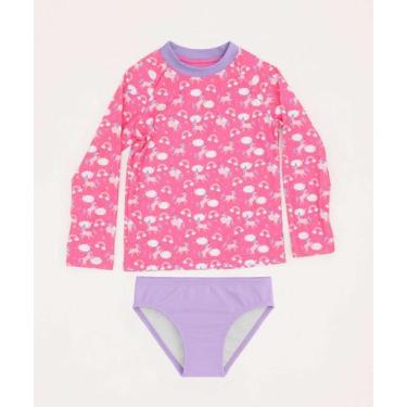 Imagem de Conjunto Infantil Praia Proteção UV Marisa TAM 1 a 4-87008, Rosa, 2